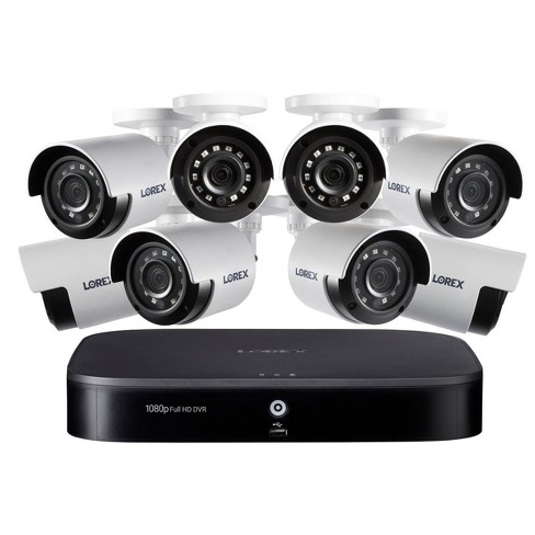 Lorex 1080p Hd 8 Channel Security System With 1tb Hdd Dvr And 8x 1080p Hd Weatherproof Bullet Security Cameras With Night Vision 130 Target