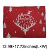 Unique Bargains Christmas Place Mats Linen Red White 13"x17.7" 2Pcs - 3 of 4