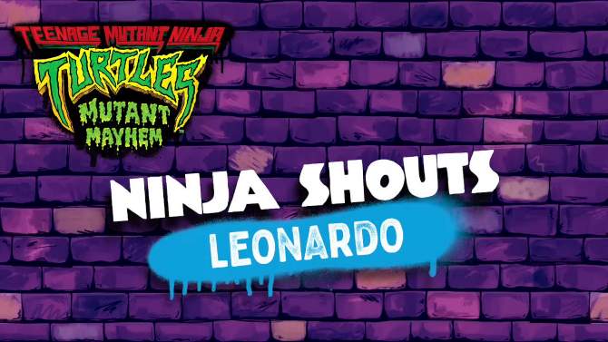 Teenage Mutant Ninja Turtles: Mutant Mayhem Ninja Shouts Leonardo Action Figure, 2 of 6, play video