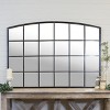 VIP Metal 48 in. Black Arched Top Grid Mirror - 2 of 3