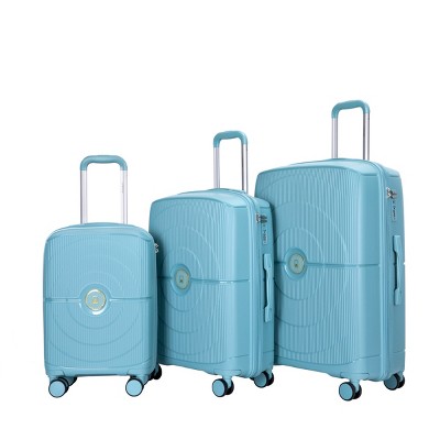 FURNIinspire Bag and Luggage Sets 3 Piece Family Travel Suitcase Set with Wheels, Stylish Lightweight Carry On Luggage, Blue, 19.29"*12"*29.13"