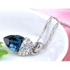 Anna-Kaci Large Faux Pearl Blue Crystal Rhinestones Pendant Necklace - 2 of 4