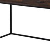 HomeRoots 47" Brown and Black Wood and Metal Computer Desk With Two Drawers - 4 of 4