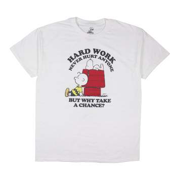 Peanuts Snoopy & Charlie Brown Hard Work Never Hurt Anyone Graphic T-Shirt
