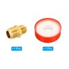 Unique Bargains Brass Reducer Gas Hex Coupling 45 Degree Flare Thread Plumb Fittings - 3 of 4