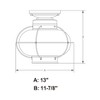 Vaxcel Chatham 1 - Light Flush Mount in  Textured Black - 4 of 4