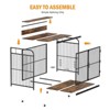 Homhougo Dog Crate Furniture with Storage, Wooden Dog Crates Farmhouse Side End Table Brown - 3 of 4