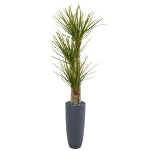 HomeStock  6 ft. Artificial Yucca Tree in Planter for Indoor/Outdoor - 1 of 4