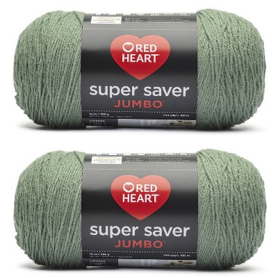 Red Heart Super Saver Yarn 2 Pack-Light Sage