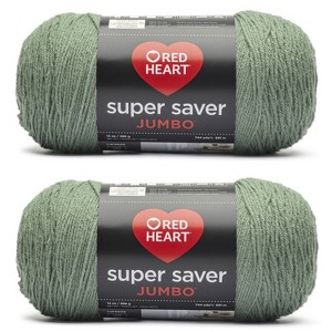 Red Heart Super Saver Yarn 2 Pack-Light Sage - 1 of 3