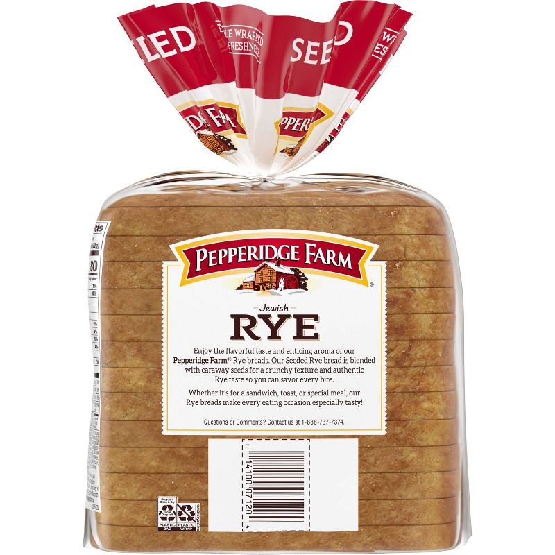 Pepperidge Farm Jewish Rye Seeded Bread - 16oz, 2 of 7