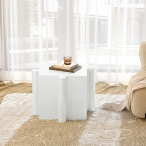 Christopher Knight Home Ava Modern Patio Lightweight Concrete Modular Puzzle Side Table with Convex Edge Design - 1 of 4
