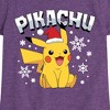 Girls' - Pokémon - Pikachu With Hat Fitted Short Sleeve Graphic T-Shirt - 2 of 4