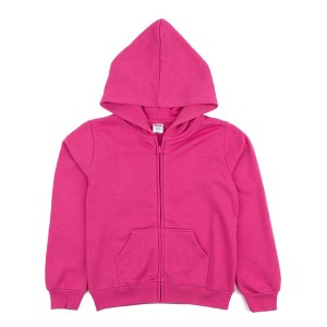 Leveret Kids Zipper Classic Solid Color Sweat Hoodie - 1 of 3