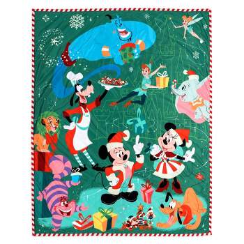 50"x60" Disney Iconic Characters Holiday Kids' Throw Blanket