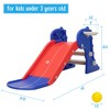 Infurnic Baby Activity Gyms Adorable Dinosaur Kids Slide, Freestanding with Basketball Hoop, PP and PE Materials, Multicolored, 26.77"*5.91"*15.35" - 4 of 4
