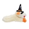 Multipet Lamb Chop with Hat, Paws and Ears Dog Interactive Plush Toy - White/Orange/Black - 4 of 4