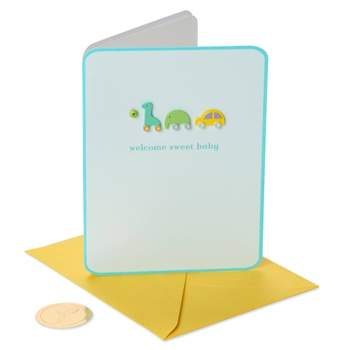 Wooden Block Icons 'Welcome Baby' Card - PAPYRUS