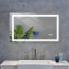 ChicFurnit Bathroom Vanity Mirrors Rectangle Frame Wall Mirror Anti Fog Mirror Decorative Wall Mirrors for Bathroom, White, 32"*1.5"*20" - 4 of 4