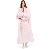 PAVILIA Wearable Blanket Hoodie Adults, Faux Shearling Cozy Oversized Hooded Sweatshirt, Warm Fleece Two Pockets - 2 of 4