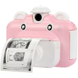 Dartwood Digital Kids Printing Camera - 1080p Video, 2.4" Display, 32GB Micro-SD Card - Toy Camera for Kids (Pink, 1 Pack)