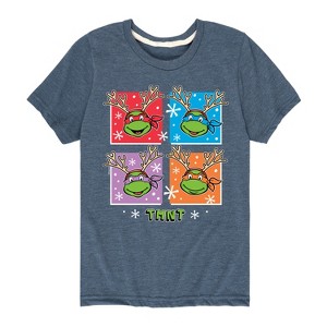 Boys' - Teenage Mutant Ninja Turtles - Reindeer Turtles Short Sleeve Graphic T-Shirt - 1 of 4