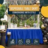 Crown Display 6 pack Disposable Plastic Tableskirts - 29" x 14 Ft ruffled Table Skirt with Adhesive Strip - 6 Count - 4 of 4