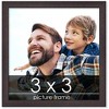 PosterPalooza | Square Textured Brown Picture Frame - UV Acrylic, Foam Board Backing, Hanging Hardware - 2 of 4