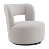 TOAOTBNBO Oversized Swivel Accent Chair with Ergonomic Rounded Armrests, Barrel Chair with Plush Cushion Single Sofa Chair for Hotel - 2 of 4