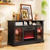 Costway TV Stand with Electric Fireplace LED Lights Remote Controls Storage Cabinets White/Black/Brown - 4 of 4