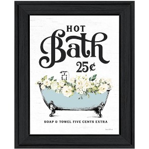 HomeRoots Hot Bath Black Framed Print Bathroom Wall Art - 1 of 3