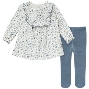 Modern Moments by Gerber Baby Girls' 2-Piece Dress and Tights Set - 1 of 4