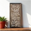 Slickblue Inspirational Christian Wood Sign – God Created You Too Quote – Rustic Wall Accent – 9x18, Walnut-White - 2 of 3
