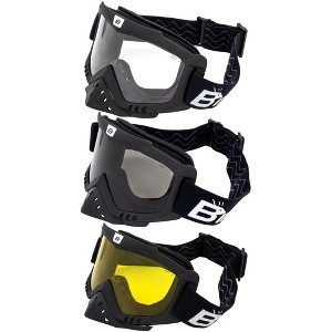 3 Pairs of Birdz Eyewear Toucan Safety Goggles with Clear, Smoke, Yellow Lenses - 1 of 4