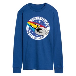 Men's - Star Trek - Enterprise Mission Patch Long Sleeve Graphic T-Shirt - 1 of 4