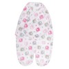 Everyday Kids Newborn Swaddle Blanket – Plush Faux Fur Swaddle Sack with Soft Fleece Lining – 0–3 Month- Pink Elephant - 2 of 3