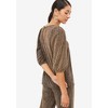ellos Plus Size Metallic Blouson Sleeve Top - 3 of 4