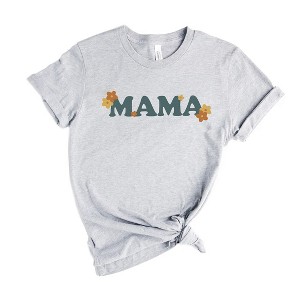 Simply Sage Market Women's Boho Mama Flowers Short Sleeve Graphic Tee - 1 of 3