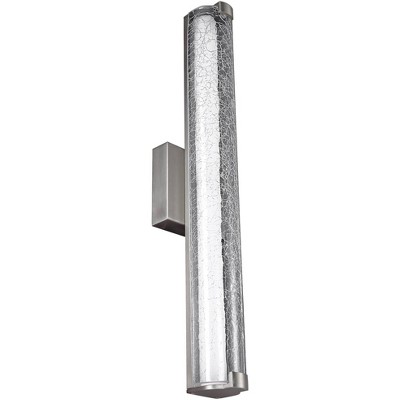 Generation Lighting Cutler 24" Nickel and Crackle Glass LED Bath Light