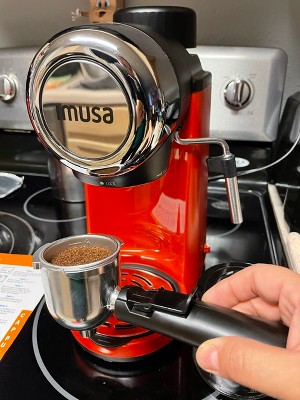 IMUSA IMUSA Electric Gourmet Espresso/Cappuccino Maker 4 Cup 800 Watts,  Grey - IMUSA