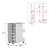 NicBex 2-Side Shelves Rolling Kitchen Island Cart with 1 Cabinet and 6 Bottle Rack,Kitchen Island on Wheels with Storage,Island Table for Kitchen - 3 of 4