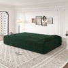 Akoasm 78 in. W Modern Convertible Teddy Fabric Foam-Filled Sofa with 2 Pillows For Bedroom & Living Room-Green - 2 of 4