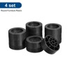 Unique Bargains Adjustable Anti-Slip Chair Table Round Furniture Risers 4 Set - 3 of 4