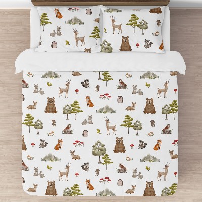 Woodland Forest Animals Full Microfiber Comforter Set