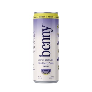 Benny Blackberry Yuzu Lightly Sparkling Energy Drink - 12 fl oz Can - 1 of 4