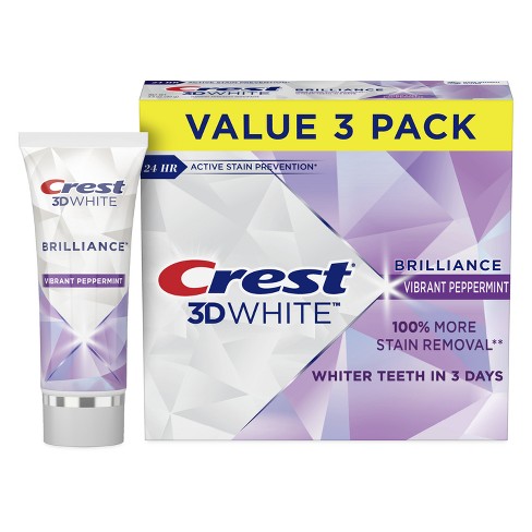 Crest 3d White Brilliance Teeth Whitening Toothpaste - Vibrant