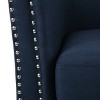 PAGED Modern Swivel Accent Chair, Fabric Barrel Club Chair with Nailhead Trims, Living Room Chair for Bedroom, No Assembly Required - 4 of 4