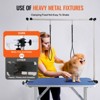 VEVOR Pet Grooming Table Two Arms with Clamp, 36''x24'' Dog Grooming Station, Foldable Pets Grooming Stand,with Grooming Loop, Bearing 330lbs,Blue - 4 of 4