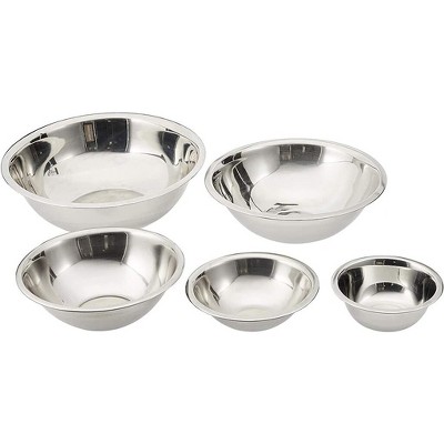 COOKPRO 717 5PC STAINLESS STEEL MIXING BOWL SET VERY DURABLE
