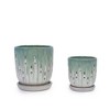 GDFStudio Celine Modern Patio 2 Piece Ceramic Flowerpot with Drainage Holes - 2 of 4